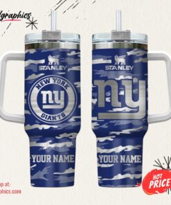 New York Giants NFL Personalized New Camo Pattern Stanley Tumbler 40oz