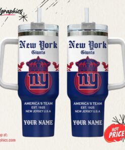 New York Giants Personalized NFL Corona Extra 40oz Stanley Tumbler