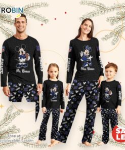 New York Giants Sport And Disney Uniform Pajamas Mickey Mouse NFL Gifts For Kids Pajamas