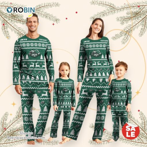 New York Jets Christmas NFL Custom Family Pajamas