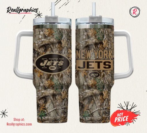 New York Jets NFL Hunting Tumbler Stanley Tumbler 40oz