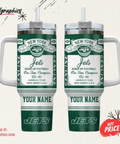 New York Jets NFL Kings of Football Personalized Stanley Tumbler 40Oz