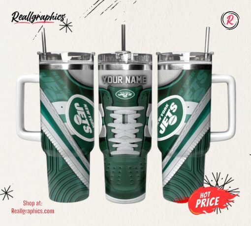 New York Jets Sneaker NFL Personalized Stanley Tumbler 40Oz
