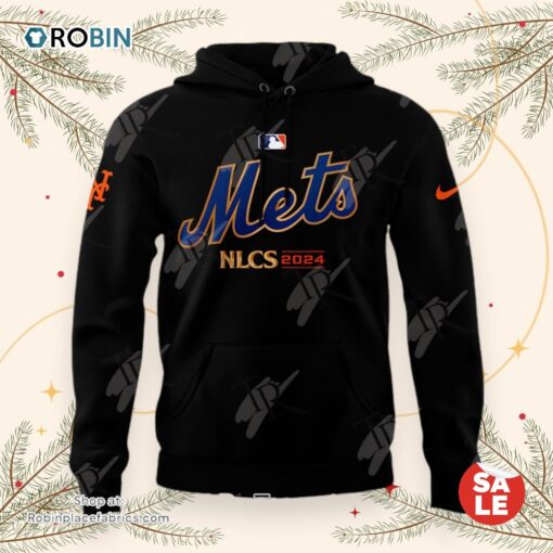 New York Mets NLCS 2024 OMG All Over Printed Hoodie   Black