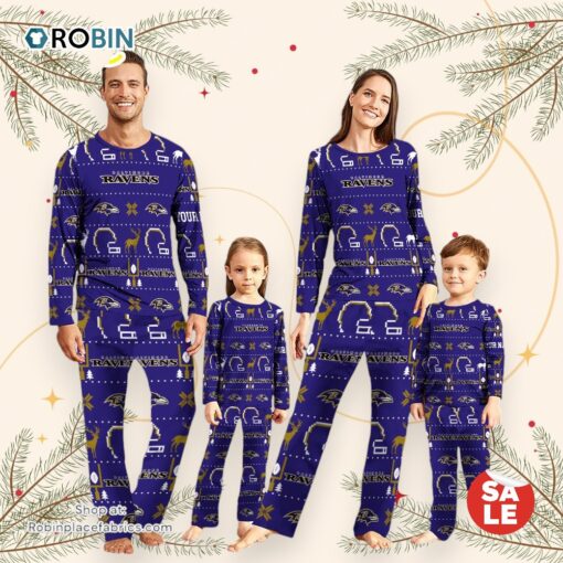 NFL Baltimore Ravens Sport Pajamas Custom Your Name