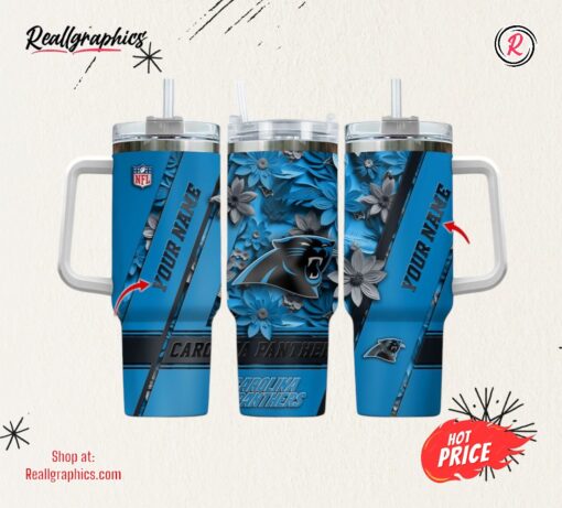 NFL Custom Name Carolina Panthers Sport Tumbler 40oz