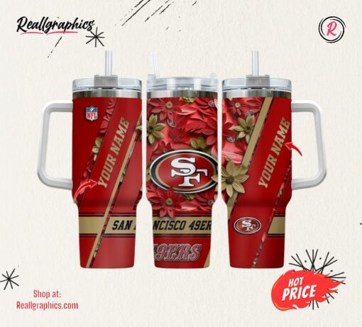 NFL Custom Name San Francisco 49ers Sport Tumbler 40oz