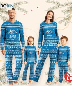 NFL Detroit Lions Team Pajamas Personalized Your Name