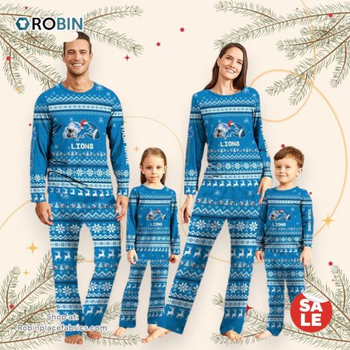 NFL Detroit Lions Team Pajamas Personalized Your Name
