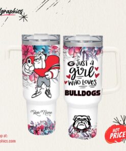 NFL Just A Girl Who Loves Georgia Bulldogs Customized 40 Oz Tumbler