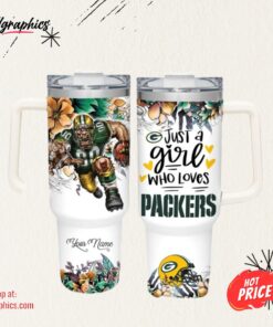 NFL Just A Girl Who Loves Packers Customized 40 Oz Tumbler