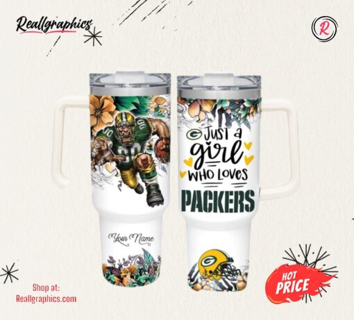NFL Just A Girl Who Loves Packers Customized 40 Oz Tumbler