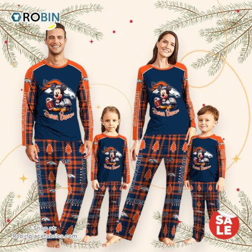 NFL Mickey Mouse Denver Broncos Pajamas Personalized Your Name