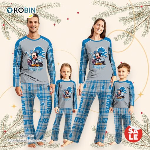 NFL Mickey Mouse Detroit Lions Pajamas Personalized Your Name