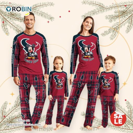 NFL Mickey Mouse Houston Texans Pajamas Personalized Your Name