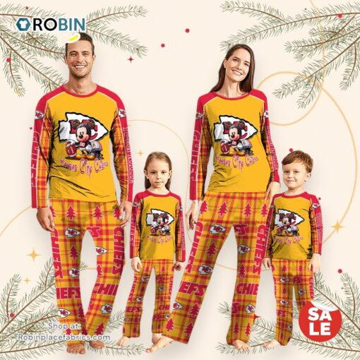 NFL Mickey Mouse Kansas City Chiefs Pajamas Personalized Your Name