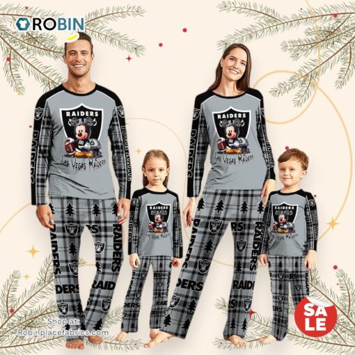 NFL Mickey Mouse Las Vegas Raiders Pajamas Personalized Your Name