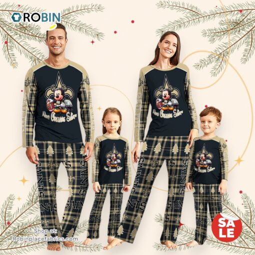 NFL Mickey Mouse New Orleans Saints Pajamas Personalized Your Name