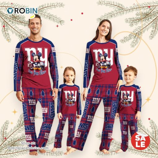 NFL Mickey Mouse New York Giants Pajamas Personalized Your Name