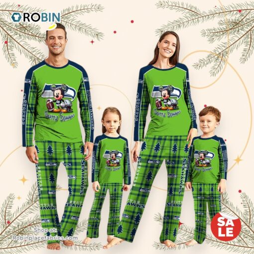 NFL Mickey Mouse Seattle Seahawks Pajamas Personalized Your Name