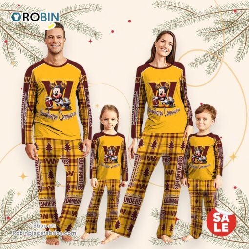 NFL Mickey Mouse Washington Commanders Pajamas Personalized Your Name