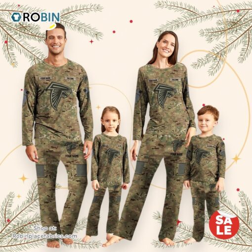 NFL Vetaran Day Cutsom Atlanta Falcons Sport Camo Uniform Pajamas