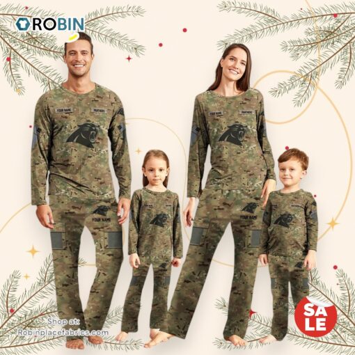 NFL Vetaran Day Cutsom Carolina Panthers Sport Camo Uniform Pajamas