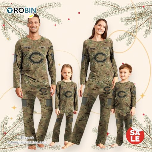 NFL Vetaran Day Cutsom Chicago Bears Sport Camo Uniform Pajamas
