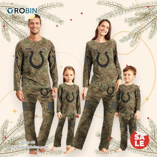 NFL Vetaran Day Cutsom Indianapolis Colts Sport Camo Uniform Pajamas