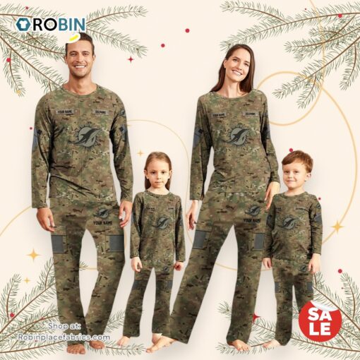NFL Vetaran Day Cutsom Miami Dolphins Sport Camo Uniform Pajamas