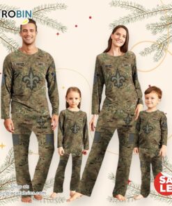 NFL Vetaran Day Cutsom New Orleans Saints Sport Camo Uniform Pajamas