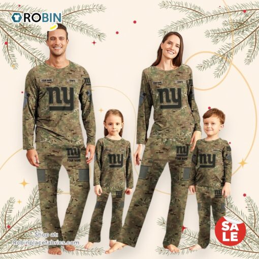 NFL Vetaran Day Cutsom New York Giants Sport Camo Uniform Pajamas