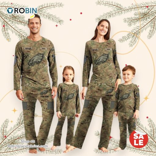 NFL Vetaran Day Cutsom Philadelphia Eagles Sport Camo Uniform Pajamas