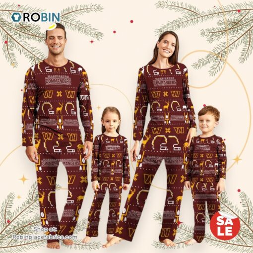 NFL Washington Commanders Sport Pajamas Custom Your Name