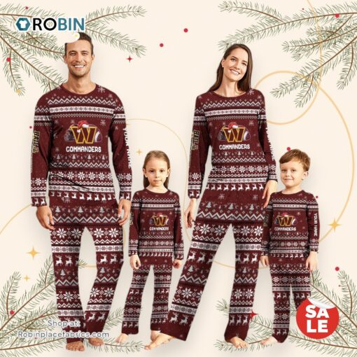NFL Washington Commanders Team Pajamas Personalized Your Name