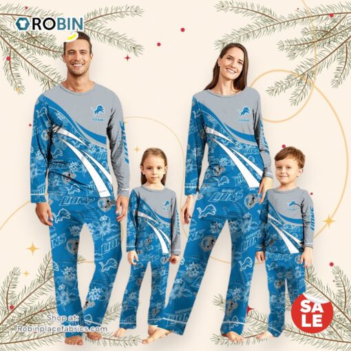 NFLDetroit Lions Pajamas Personalized Your Name Football Team Pajamas
