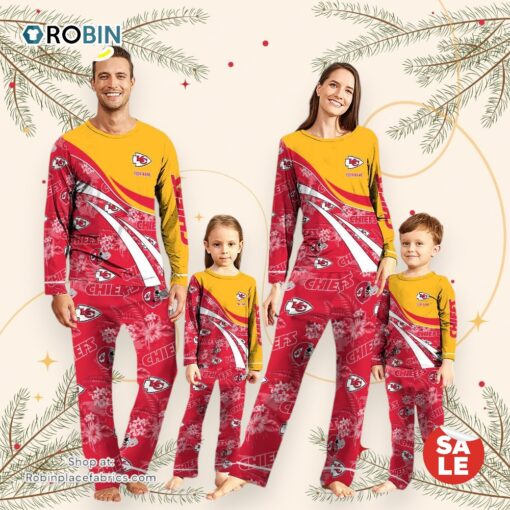 NFLKansas City Chiefs Pajamas Personalized Your Name Football Team Pajamas
