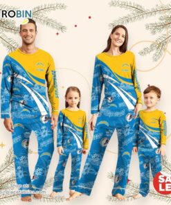 NFLLos Angeles Chargers Pajamas Personalized Your Name Football Team Pajamas