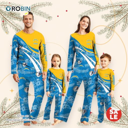 NFLLos Angeles Chargers Pajamas Personalized Your Name Football Team Pajamas