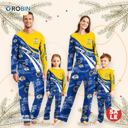 NFLLos Angeles Rams Pajamas Personalized Your Name Football Team Pajamas