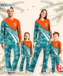 NFLMiami Dolphins Pajamas Personalized Your Name Football Team Pajamas