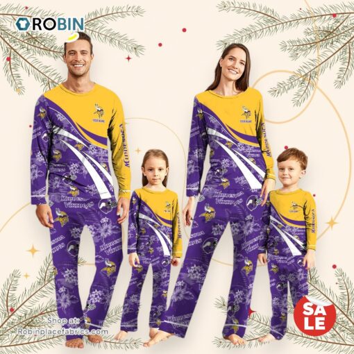 NFLMinnesota Vikings Pajamas Personalized Your Name Football Team Pajamas