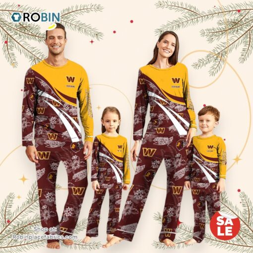 NFLWashington Commanders Pajamas Personalized Your Name Football Team Pajamas