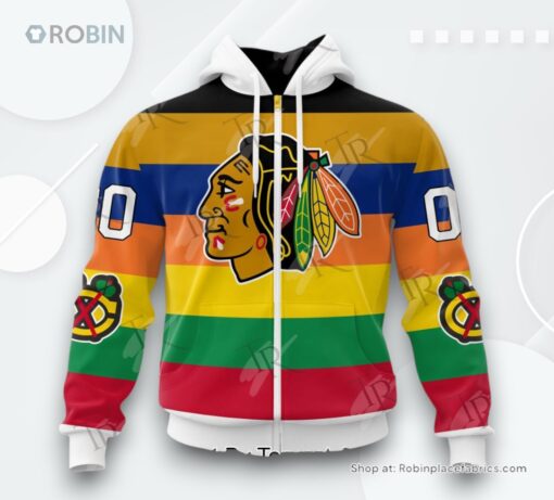 NHL Chicago Blackhawks Special Colour Rush Design AOP Clothing (Hoodie, Sweatshirt, T Shirt)