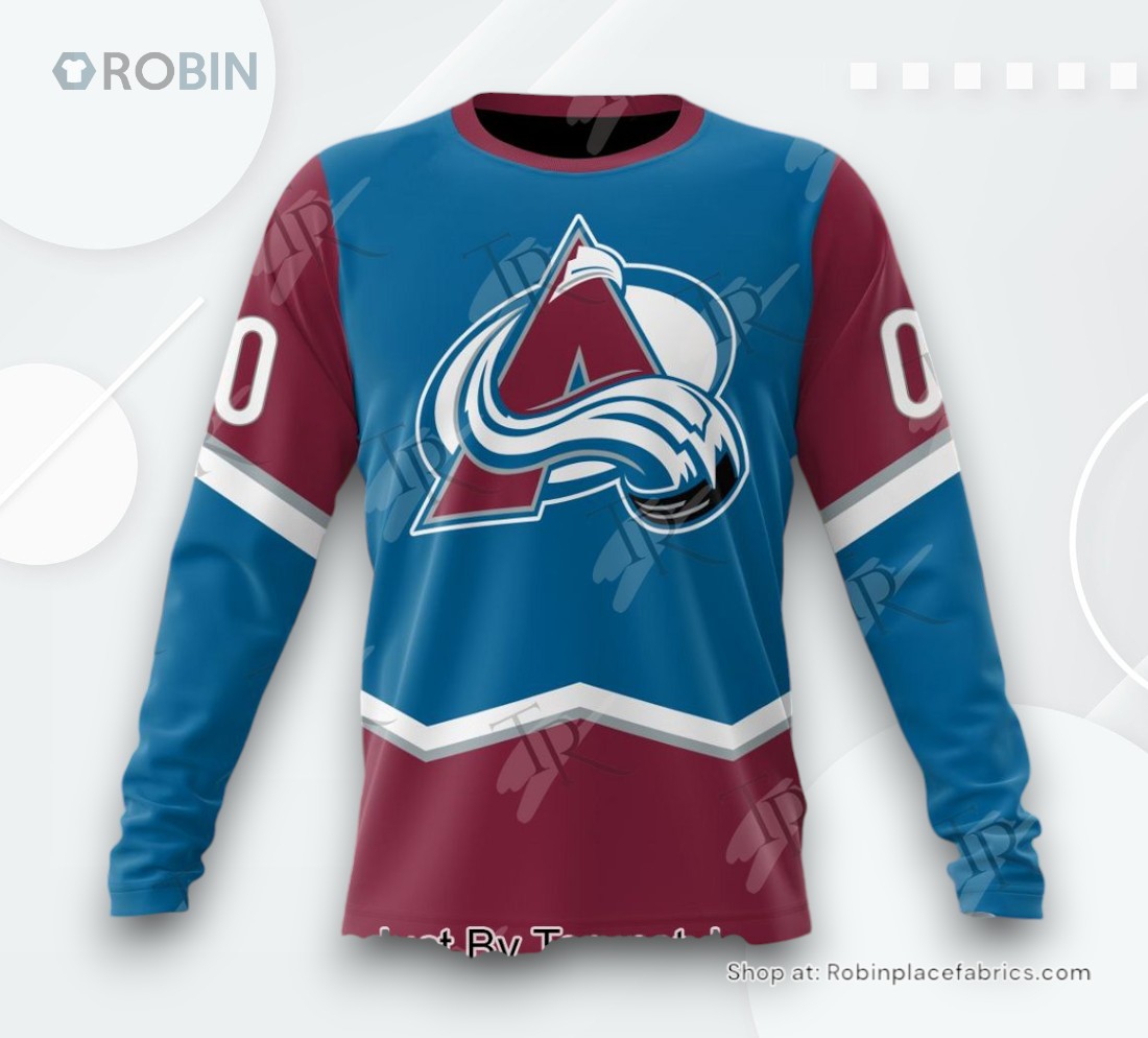 NHL Colorado Avalanche Special Colour Rush Design AOP Clothing (Hoodie, Sweatshirt, T Shirt) NHL Colorado Avalanche Special Colour Rush Design AOP Clothing (Hoodie, Sweatshirt, T Shirt)