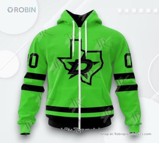 NHL Dallas Stars Special Colour Rush Design AOP Clothing (Hoodie, Sweatshirt, T Shirt)