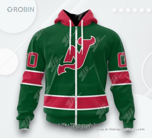 NHL New Jersey Devils Special Colour Rush Design AOP Clothing (Hoodie, Sweatshirt, T Shirt)