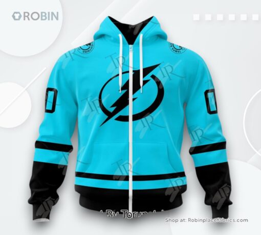 NHL Tampa Bay Lightning Special Colour Rush Design AOP Clothing (Hoodie, Sweatshirt, T Shirt)
