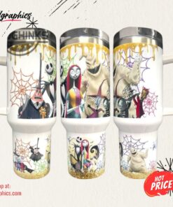 Nightmare Before Christmas Gold Limited Edition40oz Quencher Tumbler 40 Oz Stainless Steel Stanley Cups Dupe With Handle
