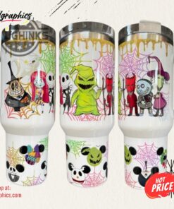 Nightmare Before Christmas Halloween Town 40Oz Quencher Tumbler 40 Oz Stainless Steel Stanley Cups Dupe With Handle